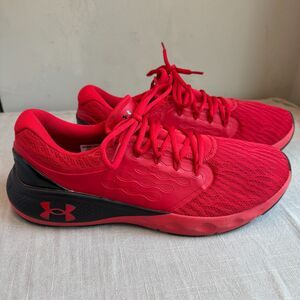 Under Armour UA Charged Vantage Red & Black Running Shoes SZ 12 | UGA Colors